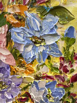 Detail of Lemon Cream showing textured impasto oil painting by Nataliia Soloviova.