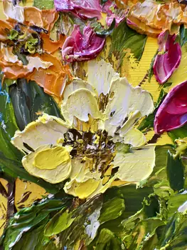 Detail of Lemon Cream showing textured impasto oil painting by Nataliia Soloviova.