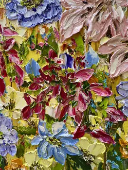 Detail of Lemon Cream showing textured impasto oil painting by Nataliia Soloviova.