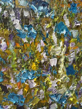Detail of Lemon Cream showing textured impasto oil painting by Nataliia Soloviova.