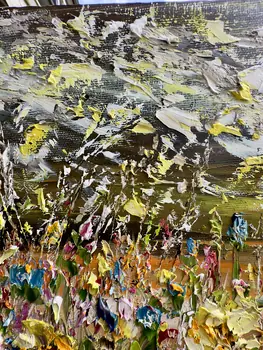 Detail of Pink Dreams showing textured impasto oil painting by Nataliia Soloviova.