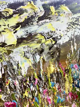 Detail of Pink Dreams showing textured impasto oil painting by Nataliia Soloviova.