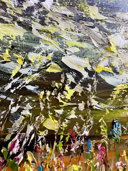 Detail of Pink Dreams showing textured impasto oil painting by Nataliia Soloviova.